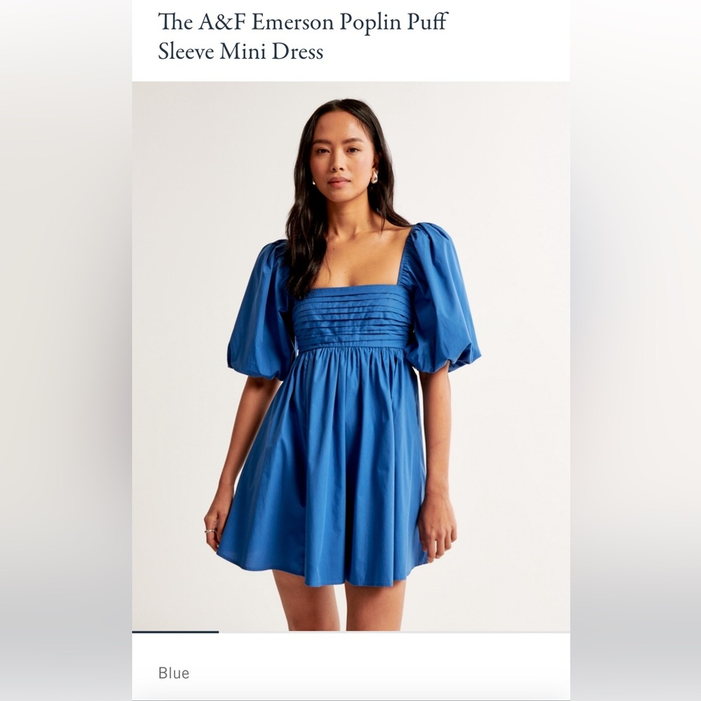 Abercrombie Emerson Poplin Puff Sleeve mini dress